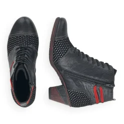 Online Remonte Ottawa Black Red Print Ankle Boot