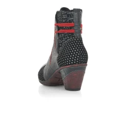 Online Remonte Ottawa Black Red Print Ankle Boot
