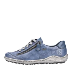 Sale Remonte Ottawa Blue Leather Lace-Up Sneaker