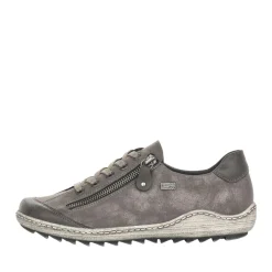 Best Remonte Ottawa Grey Leather Lace-Up Sneaker