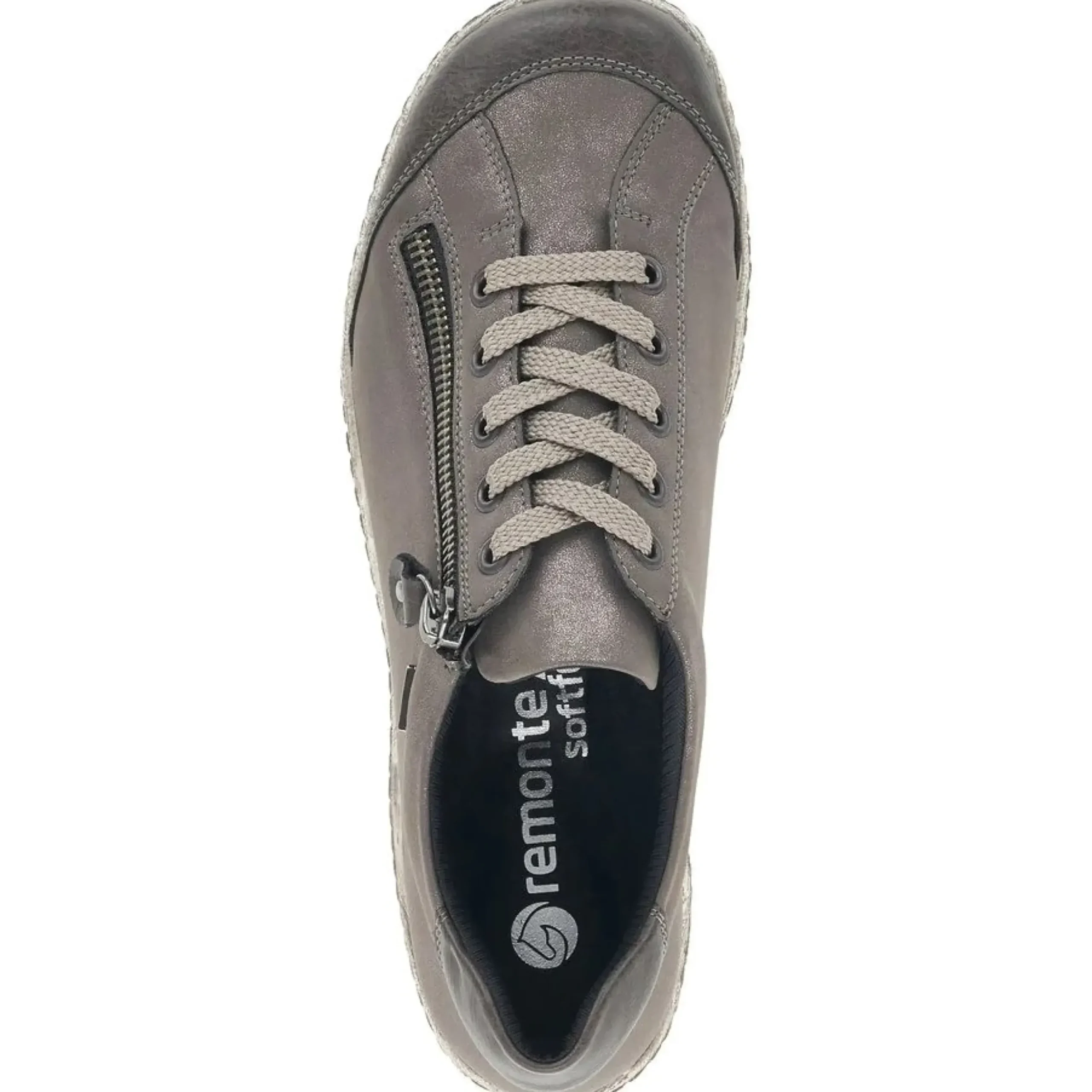 Best Remonte Ottawa Grey Leather Lace-Up Sneaker