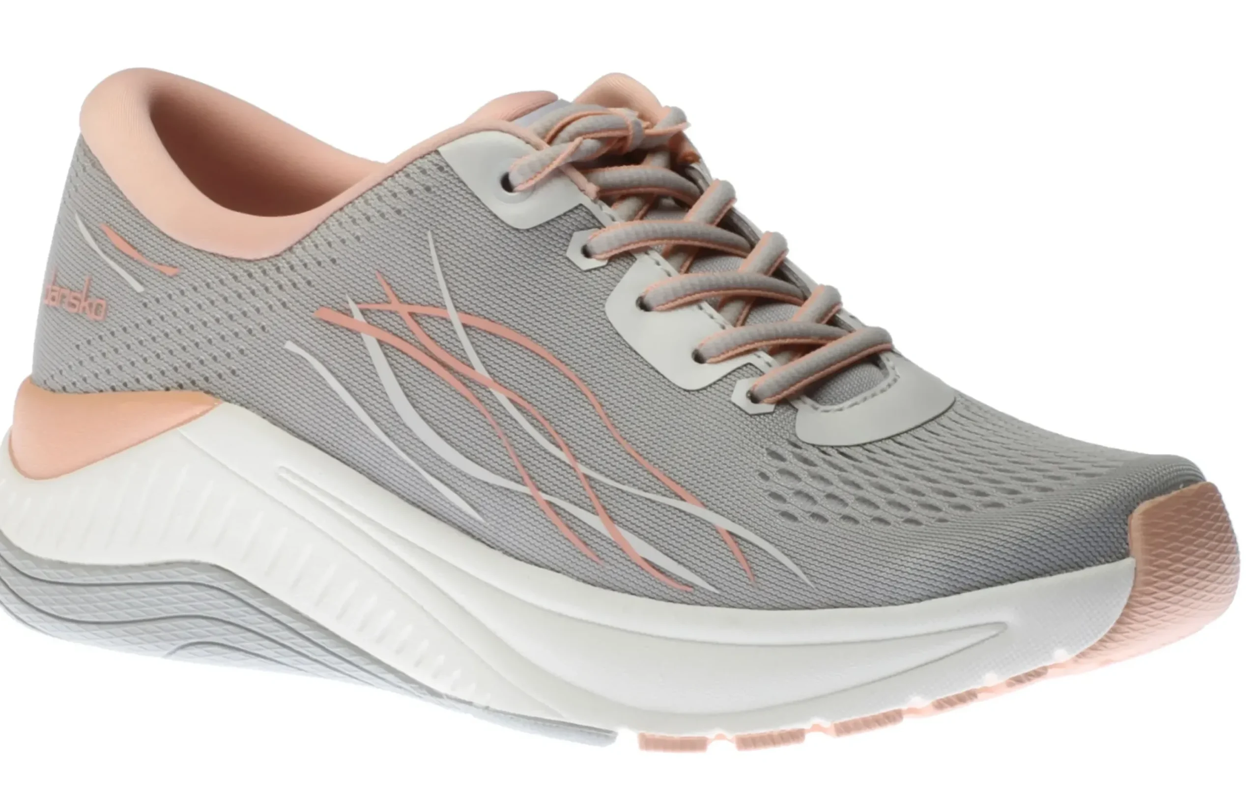 Dansko Pace Light Grey Mesh Lace-Up Walking Shoe