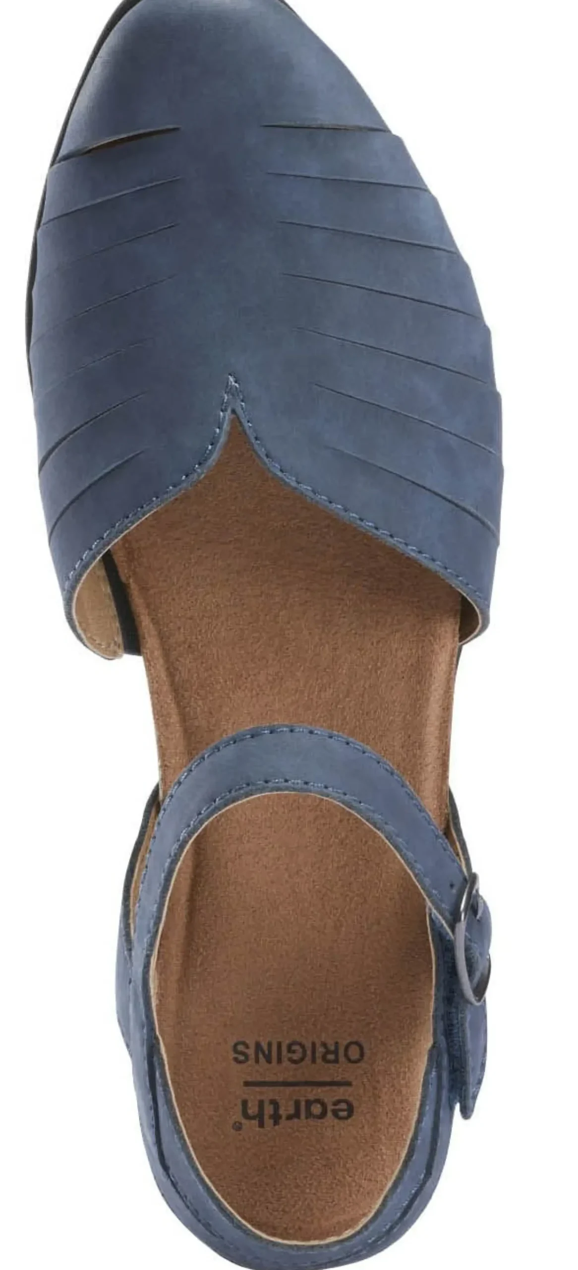 Clearance Earth Palomos Peyton Moroccan Blue Nubuck Cork Sandal