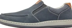 Rieker Patros Navy Leather Slip-On Loafer