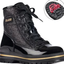 Sale Olang Pop Black Glitter Lace-Up Winter Boot