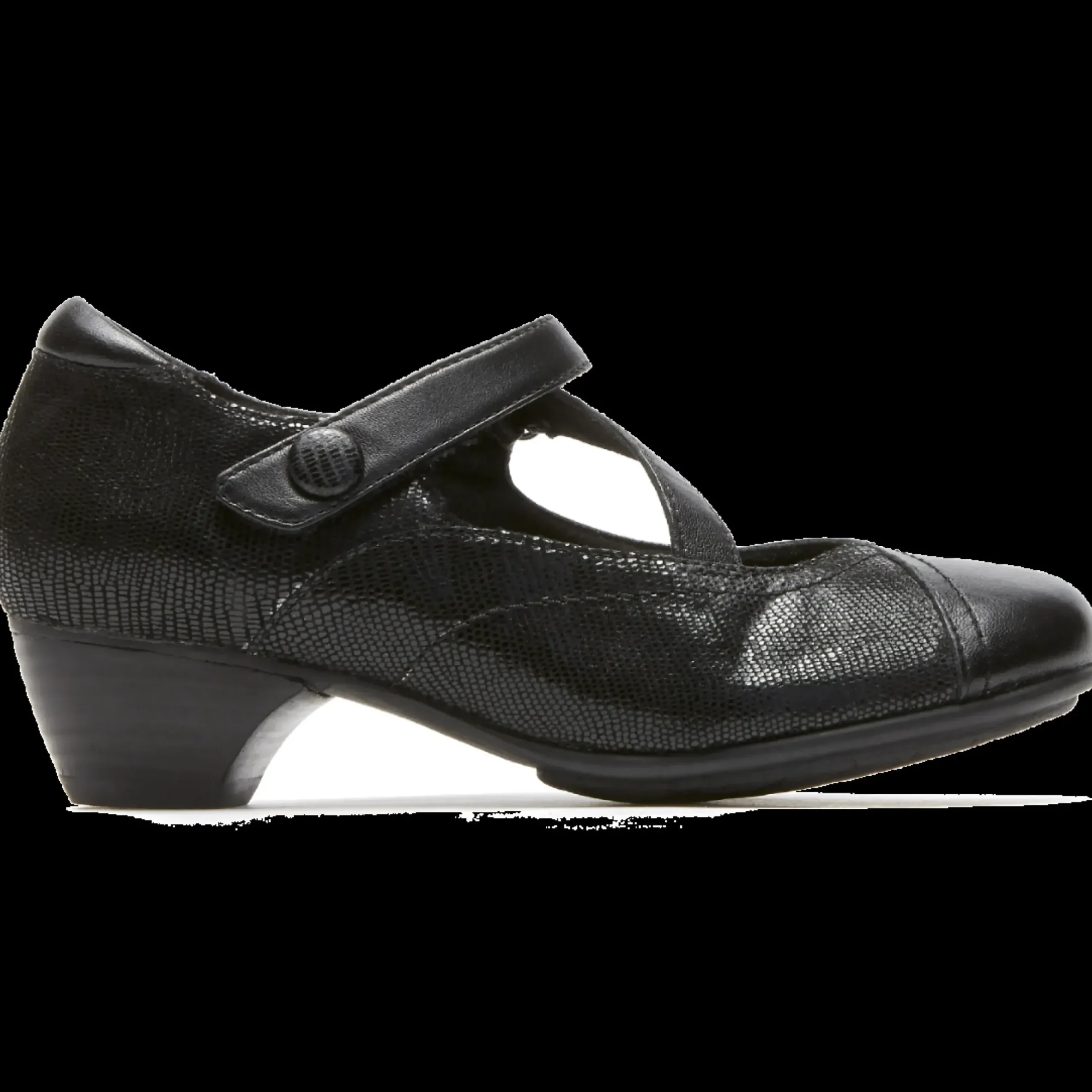 Online Aravon Portia Black Mary Jane Low Heel