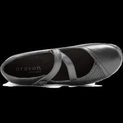 Online Aravon Portia Black Mary Jane Low Heel