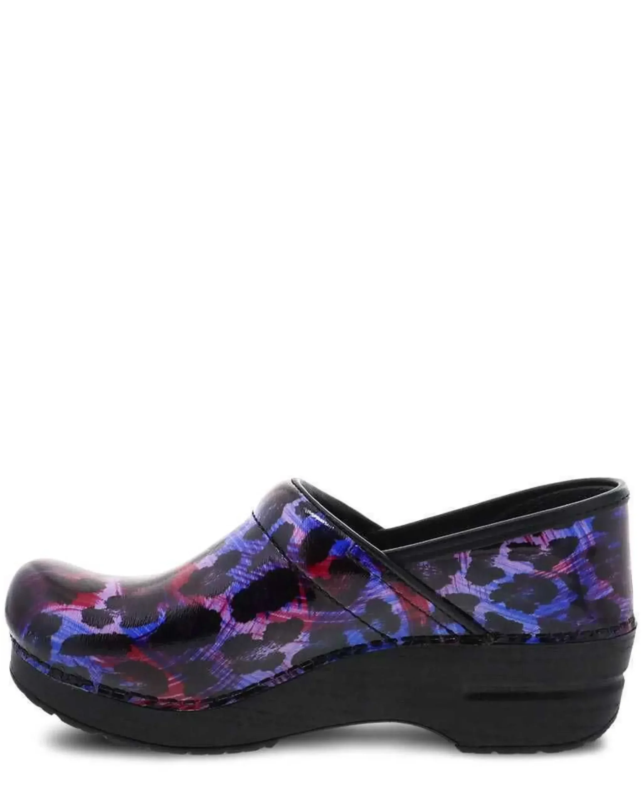 Dansko Professional Painted Leopard Patent Clog