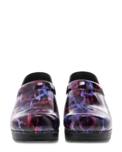 Dansko Professional Painted Leopard Patent Clog