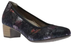 Discount Relife R4036 Navy Floral Dress Pump