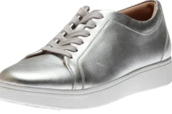 New Fit Flop Rally Silver Leather Sneaker