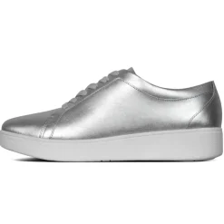 New Fit Flop Rally Silver Leather Sneaker