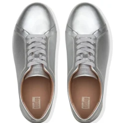 New Fit Flop Rally Silver Leather Sneaker