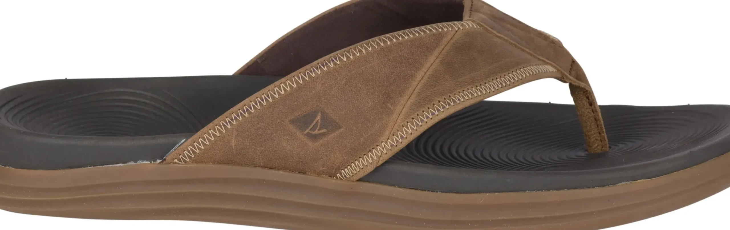 Online Sperry Regatta Brown Leather Water Thong Sandal