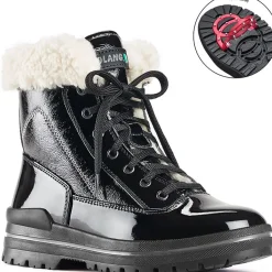 Sale Olang Rimini Lace-Up Black Patent Winter Ankle Boot