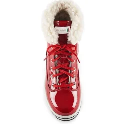 Clearance Olang Rimini Lace-Up Red Patent Winter Ankle Boot