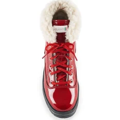 Clearance Olang Rimini Lace-Up Red Patent Winter Ankle Boot