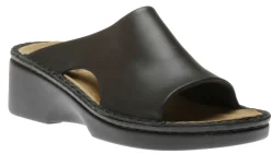 Clearance Naot Rome Black Leather Slide Sandal