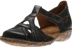 Josef Seibel Rosalie 29 Black Leather T-Strap Mary Jane Sandal