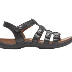 Online Cobb Hill Rubey Black Leather T-Strap Sandal