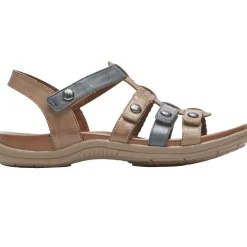 Outlet Cobb Hill Rubey Khaki / Navy T-Strap Sandal