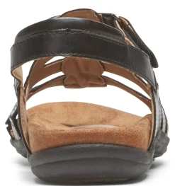 Hot Cobb Hill Rubey Woven Black Leather Sandal