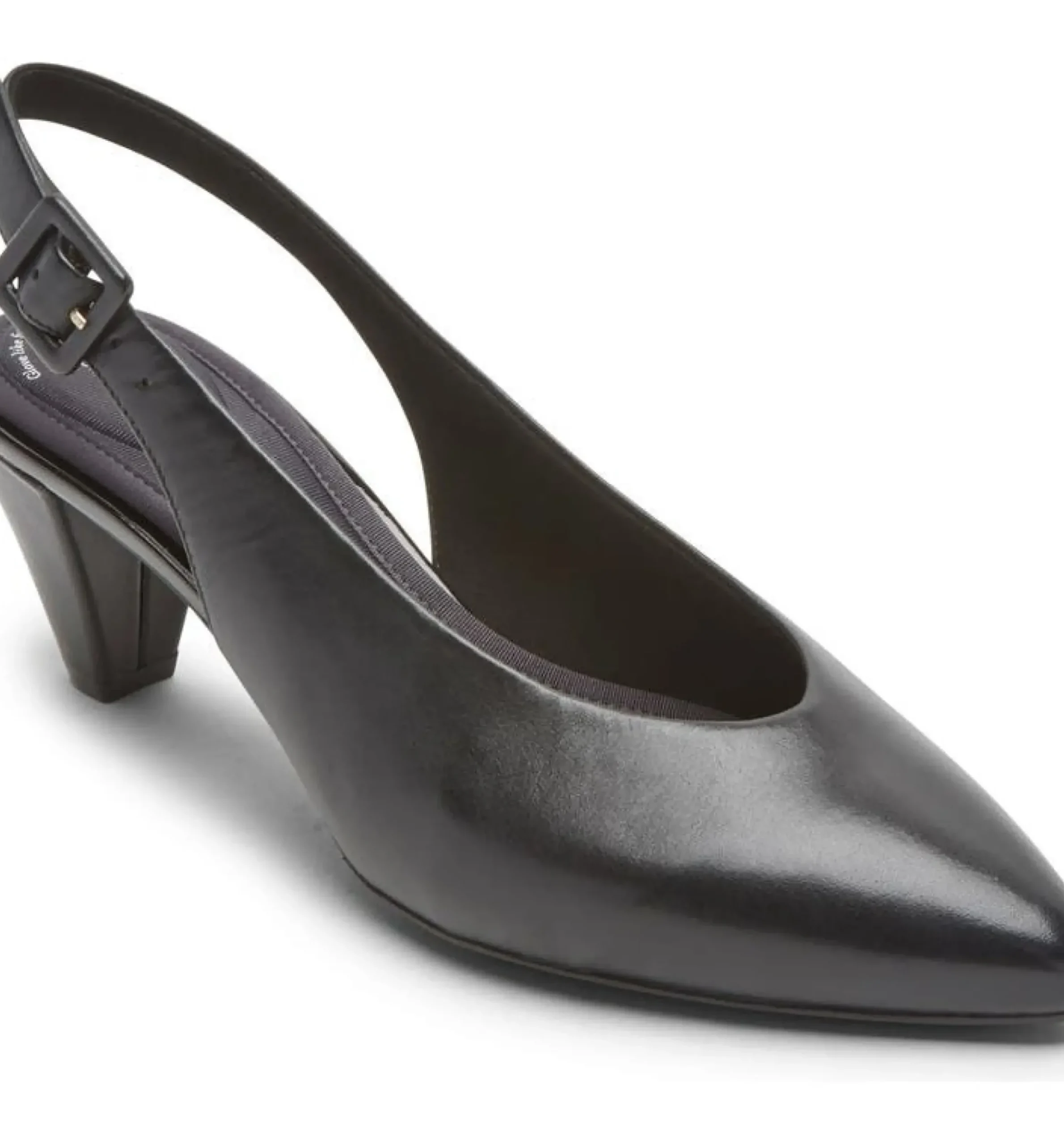 Rockport Saleya Black Leather Dress Slingback Pump