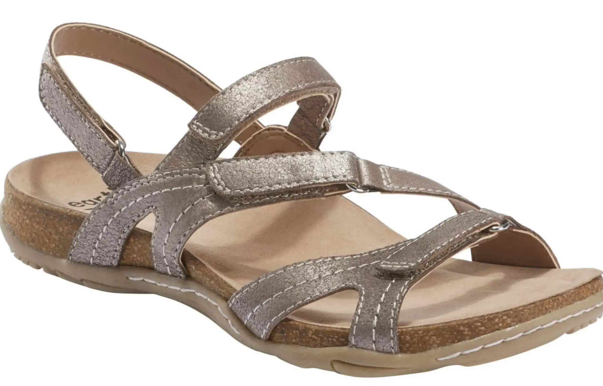 Clearance Earth Sand Oahu Metal Alloy Strappy Sandal