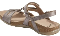 Clearance Earth Sand Oahu Metal Alloy Strappy Sandal