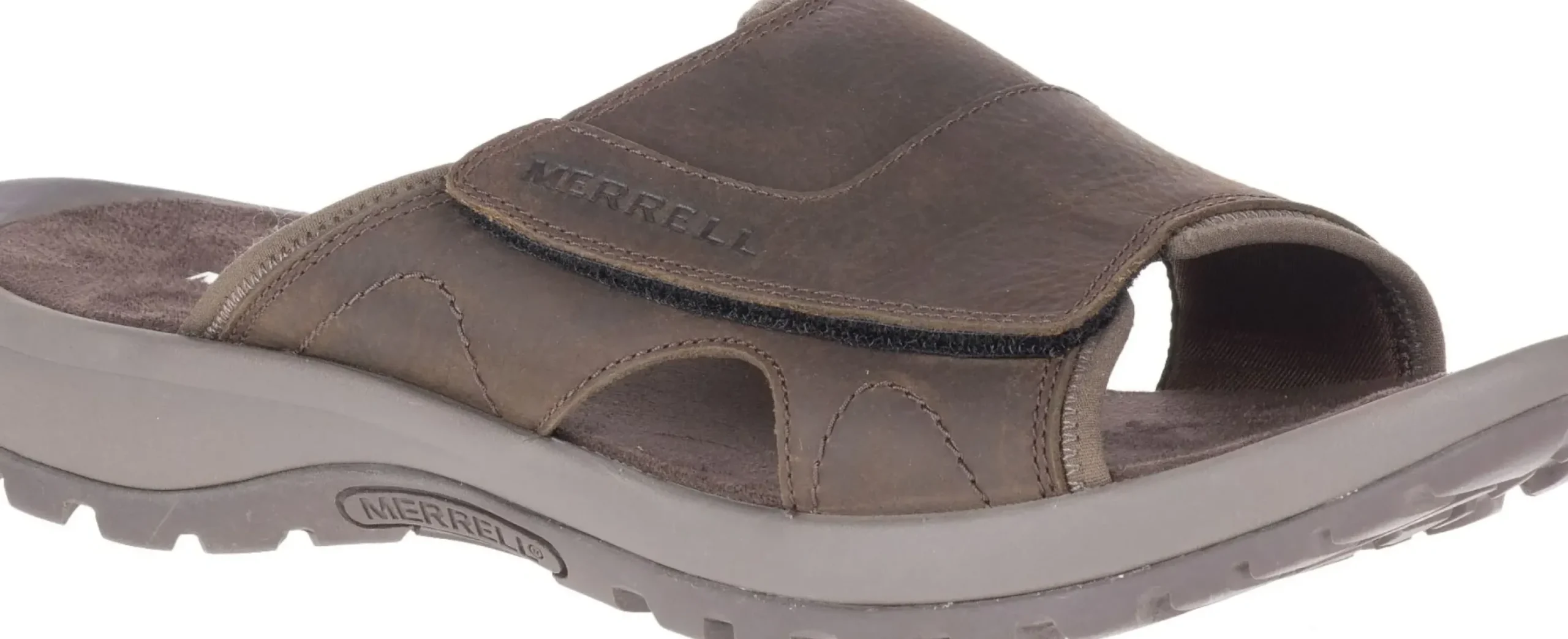 Merrell Sandspur 2 Earth Brown Leather Slide Sandal