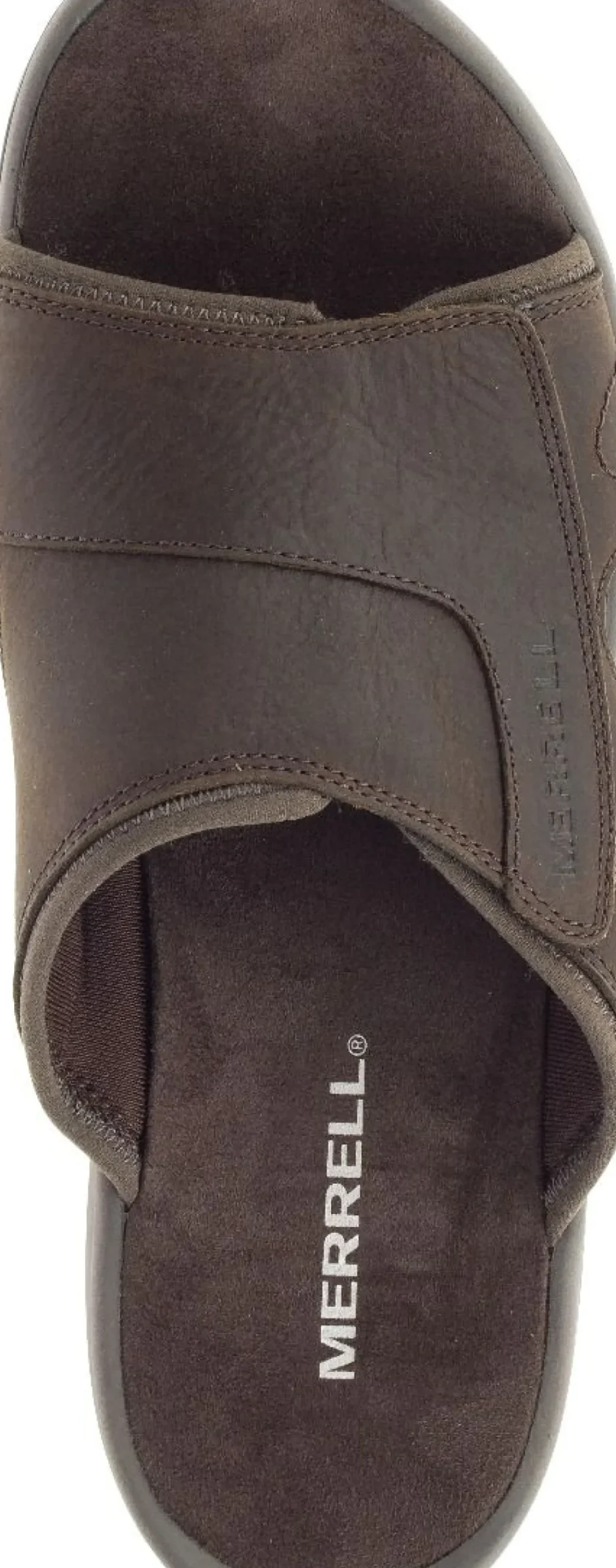 Merrell Sandspur 2 Earth Brown Leather Slide Sandal