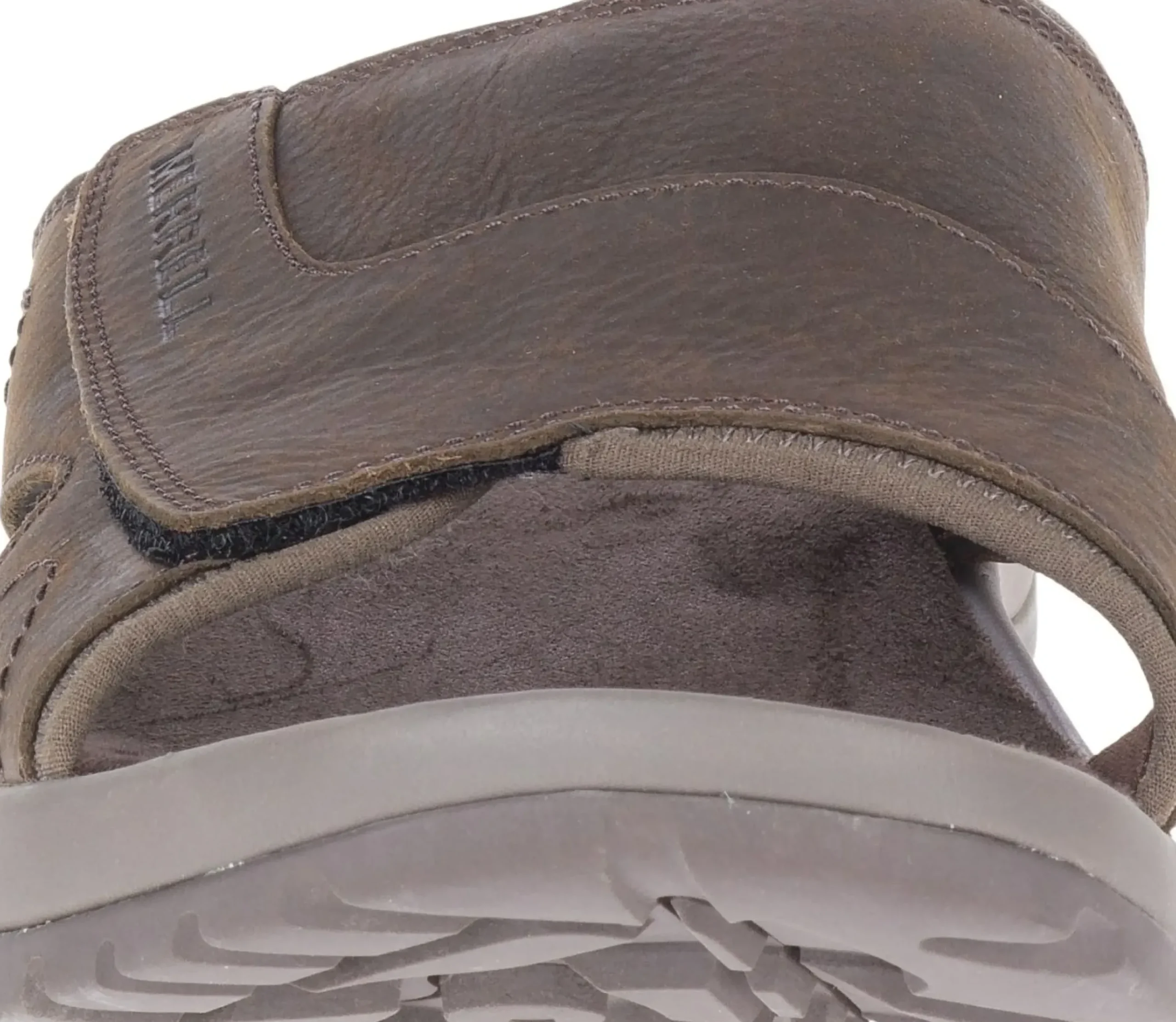 Merrell Sandspur 2 Earth Brown Leather Slide Sandal