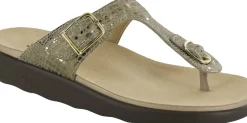 Online SAS Shoes Sanibel Olive Gold Thong Sandal