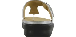Clearance SAS Shoes Sanibel Shiny Silver Thong Sandal