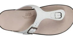 Online SAS Shoes Sanibel White Snake Thong Sandal