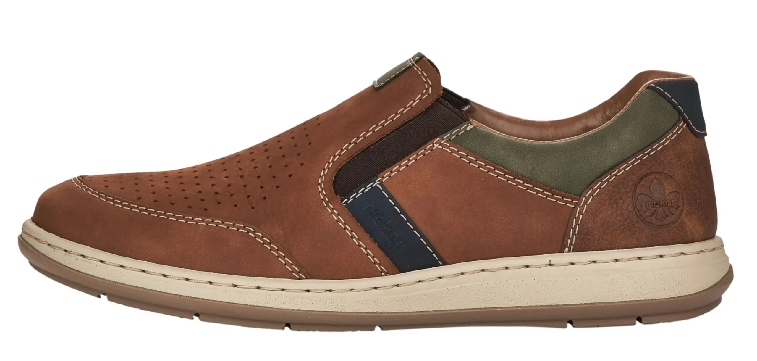 Rieker Sarajevo Brown Leather Slip-On Loafer