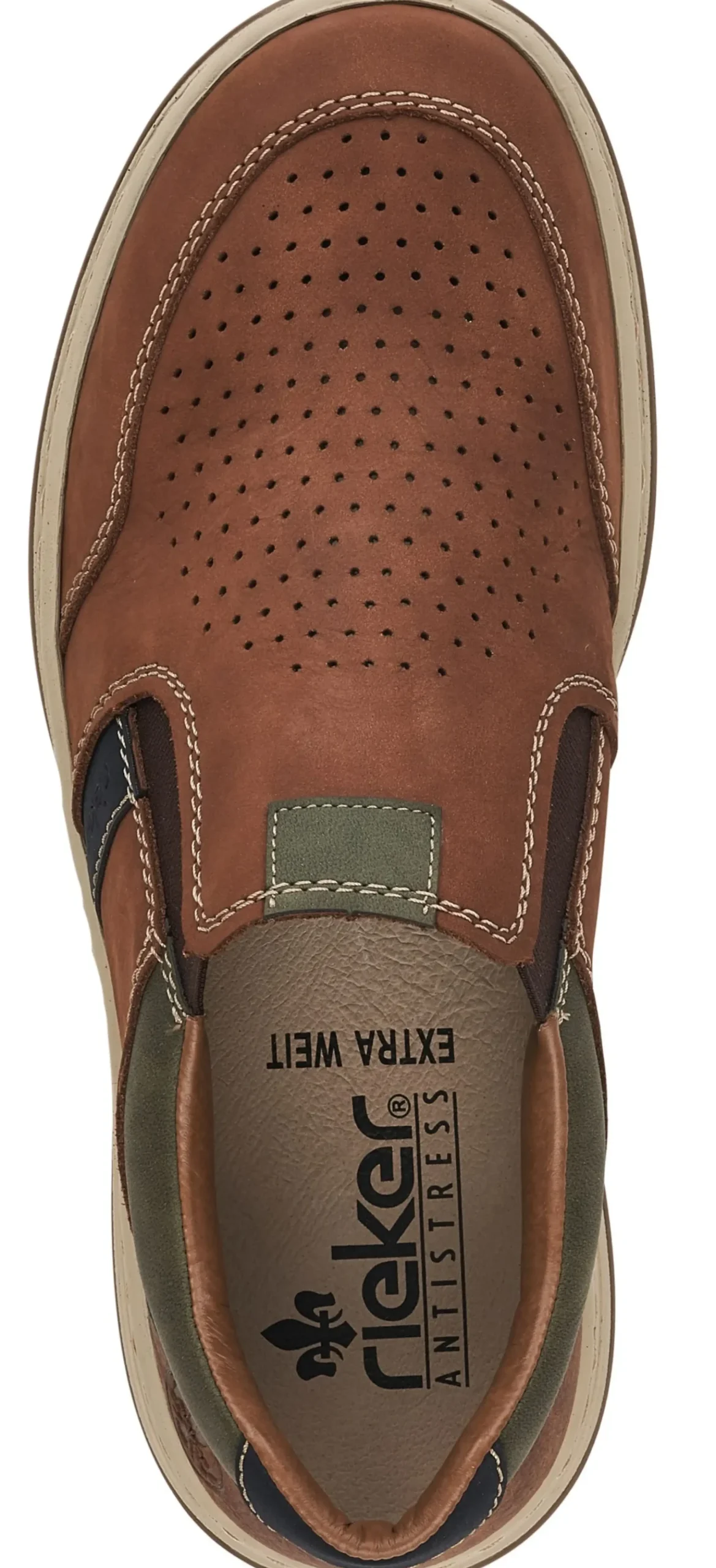 Rieker Sarajevo Brown Leather Slip-On Loafer