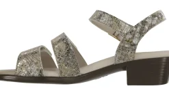 Best SAS Shoes Savannah Multisnake Gold Leather Heel Strap Sandal