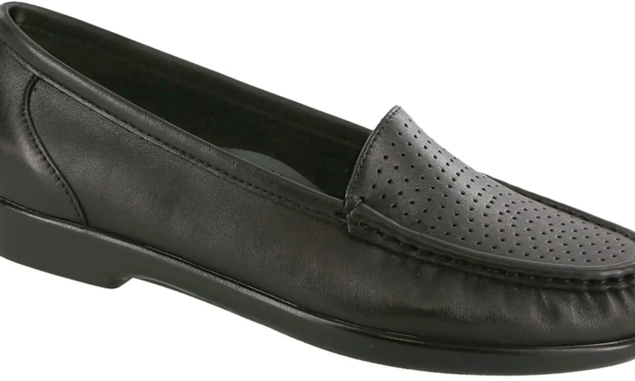 SAS Shoes Savvy Black Leather Slip-On Loafer