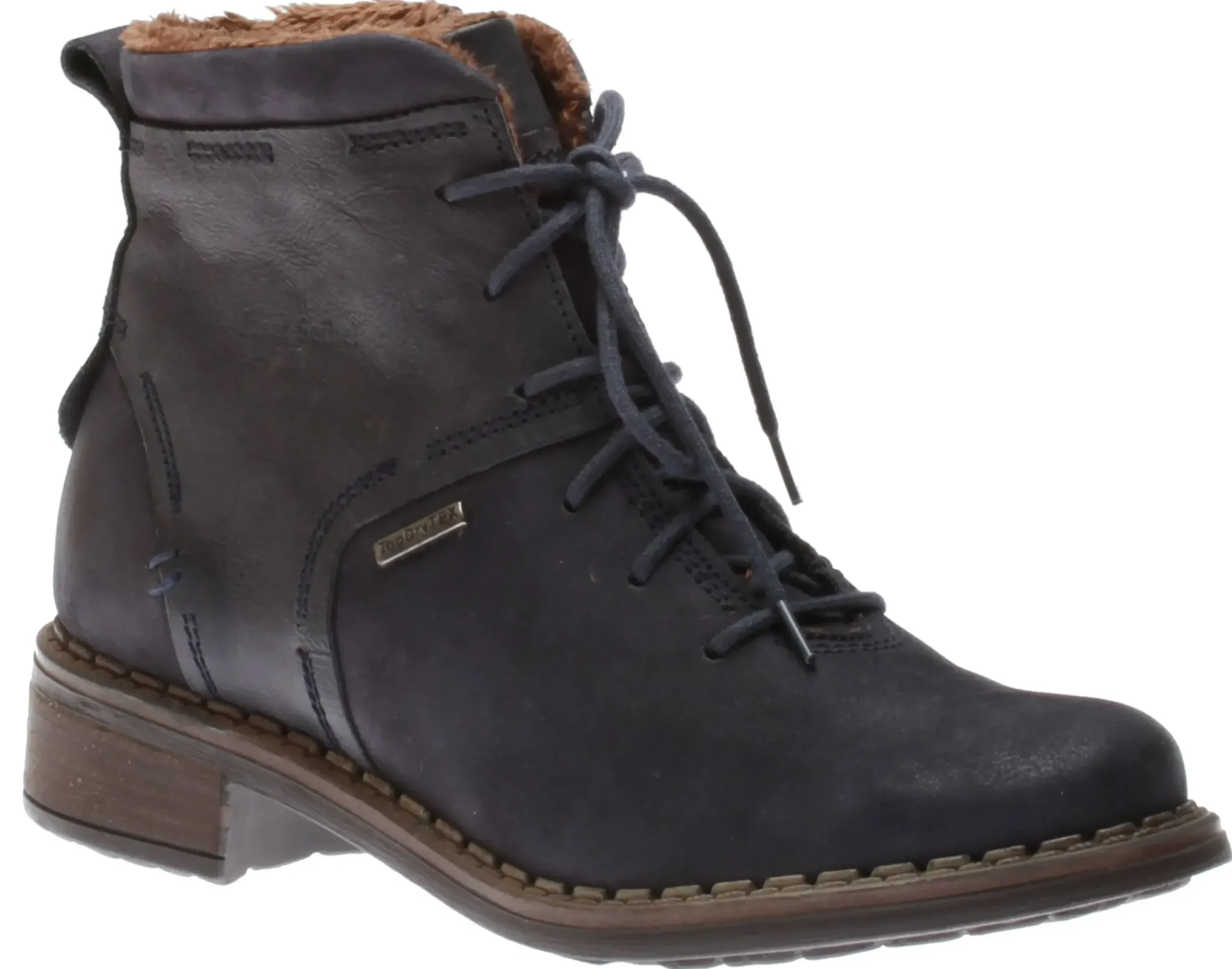 Sale Josef Seibel Selena 50 Ocean Blue Leather Ankle Boot