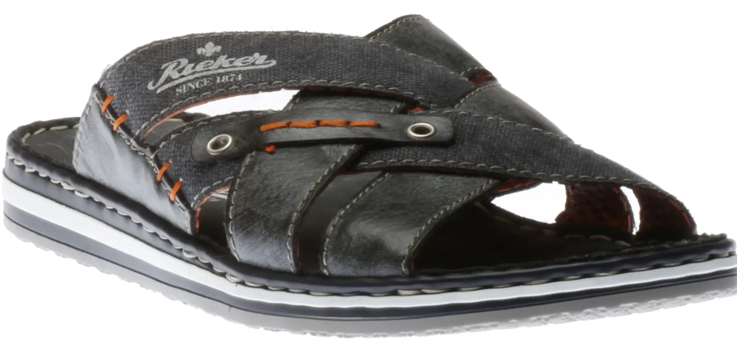 Rieker Serbia Denim Blue Slide Sandal