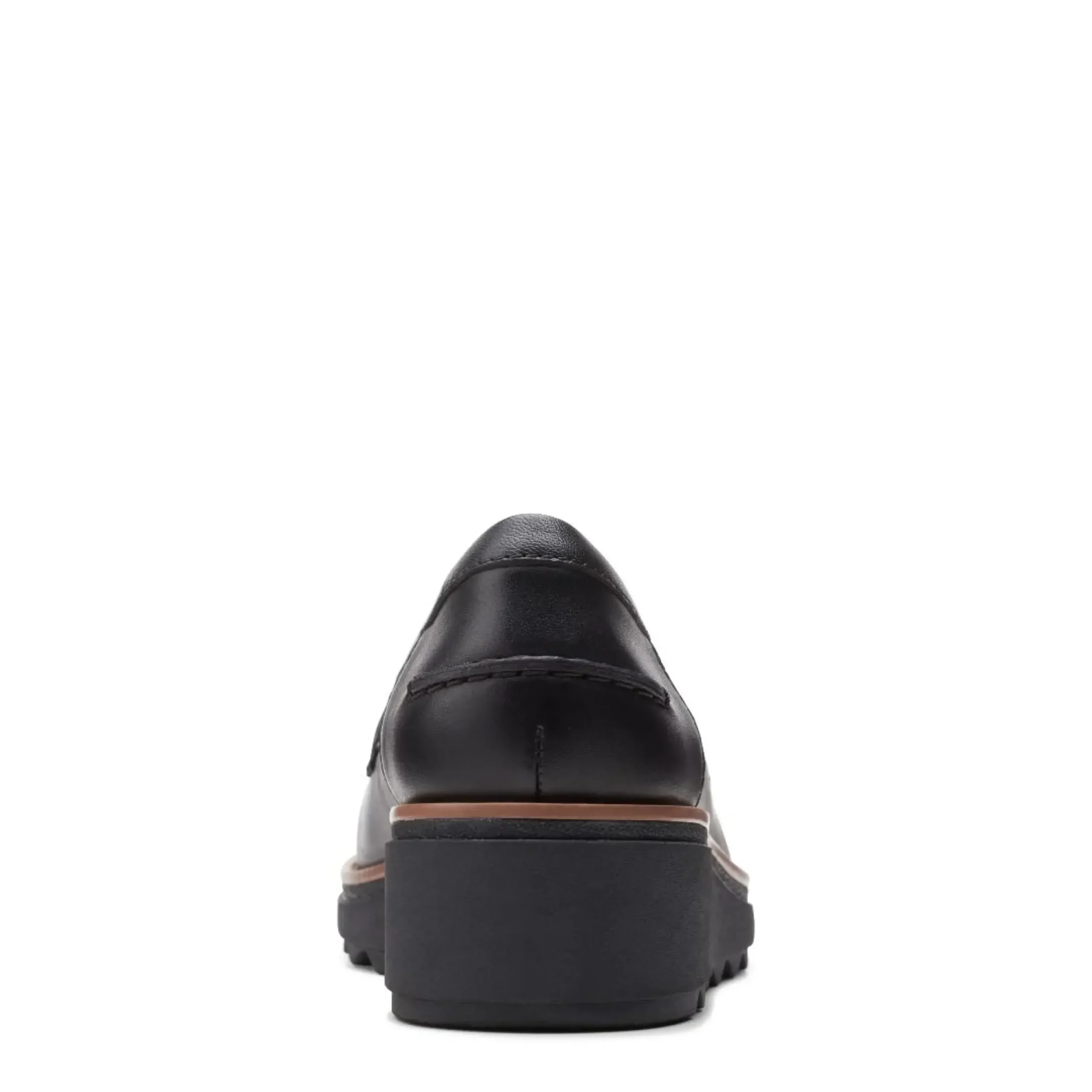 Online Clarks Sharon Gracie Black Tweed Wedge Loafer