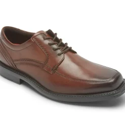 Clearance Rockport Sherwood Brown Leather Apron Toe Oxford Dress Shoe
