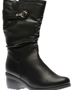 Shoe tech Side Zip Black Vegan Winter Boot