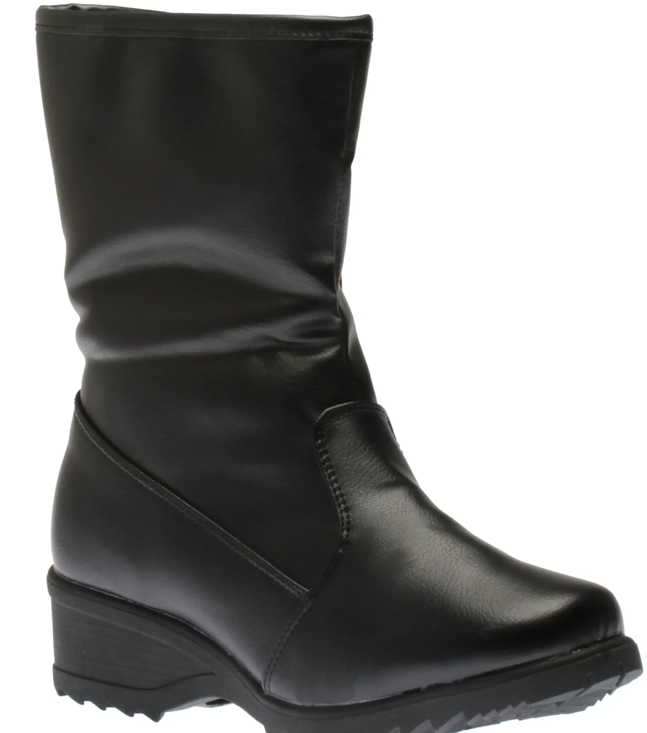 Shoe tech Side Zipper Grip Black Vegan Winter Boot