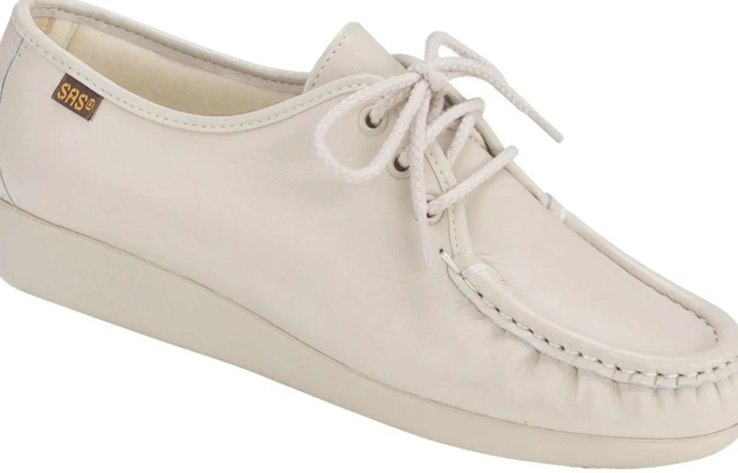 Clearance SAS Shoes Siesta Bone Leather Lace-Up Loafer