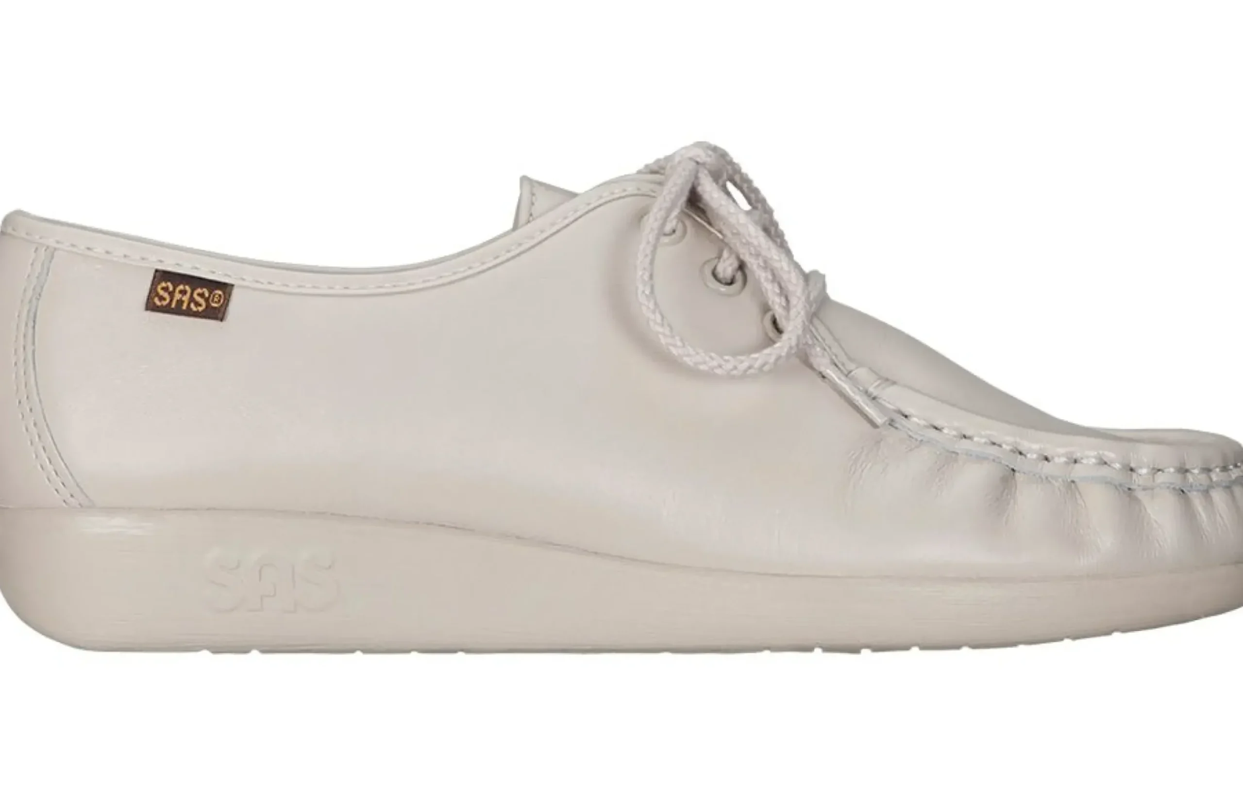 Clearance SAS Shoes Siesta Bone Leather Lace-Up Loafer
