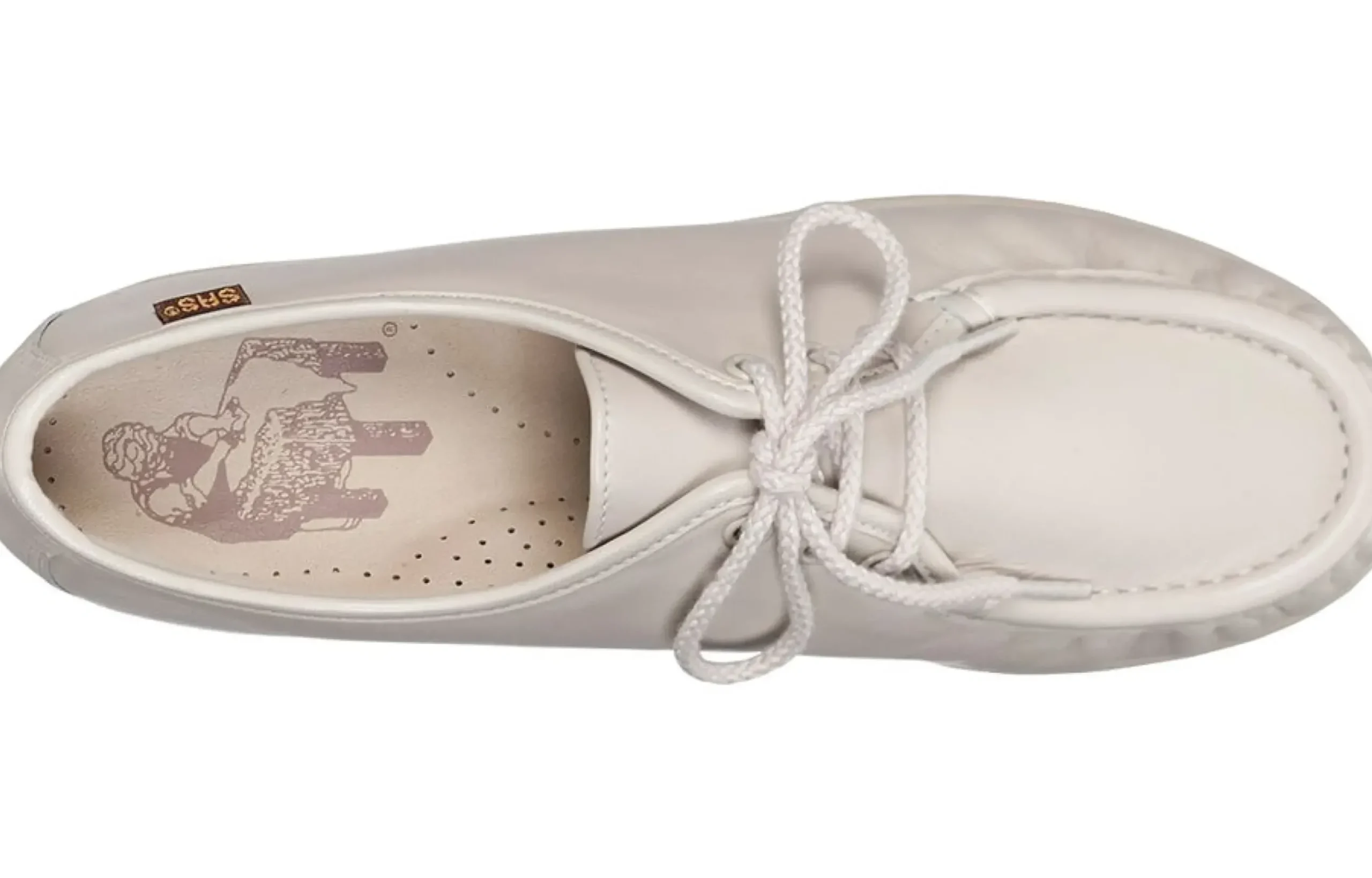 Clearance SAS Shoes Siesta Bone Leather Lace-Up Loafer