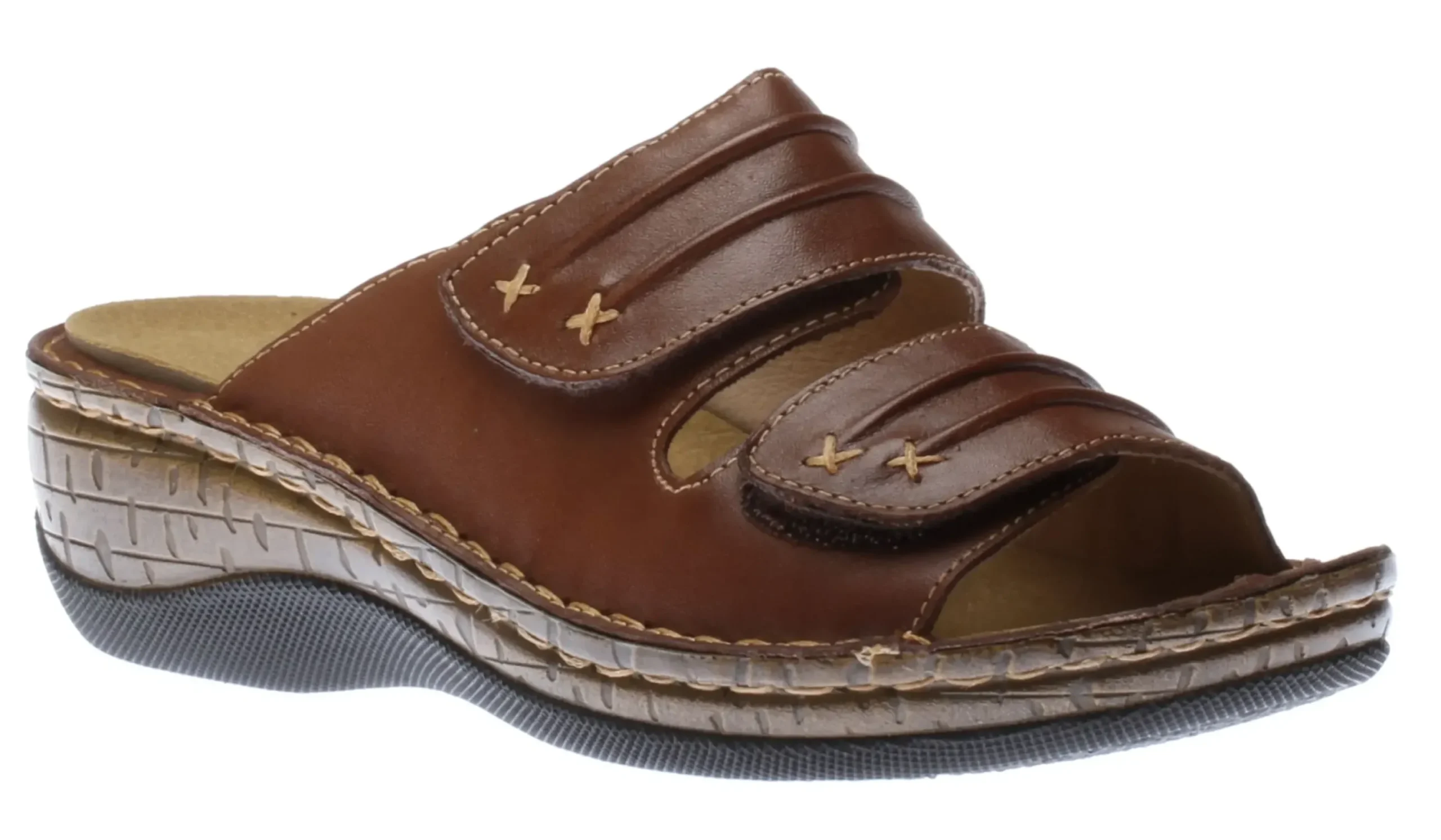 Clearance Ortho Flex Slide 2 Velcro Coffe
