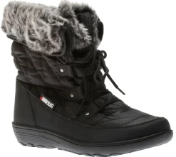 Wanderlust Snowflake Black Lace-Up Winter Boot